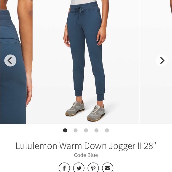 lululemon athletica Pants - Lululemon Warm Down Jogger II 28" Code Blue